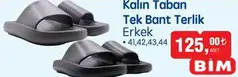 KALIN TABAN TEK BANT TERLİK ERKEK KALIN TABAN TEK BANT TERLİK ERKEK